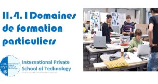 II.4.1Domaines de formation particuliers