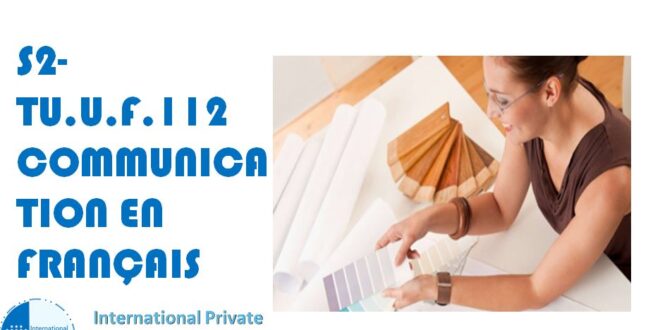 S2-TU.U.F.1-12 : COMMUNICATION EN FRANÇAIS
